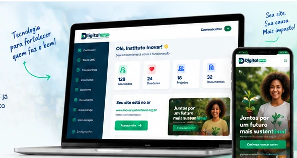 Uma plataforma de presença digital criada para OSCs.